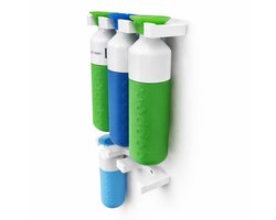 Dopper Fles Wandhouder voor 3 Flessen – Waterfles Houder Muur – Ruimtebesparend Ophangsysteem – Keuken, Badkamer, Camper – Organizer voor Drinkflessen – Minimalistisch Wandrek – Duurzame Fleshouder