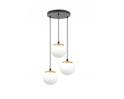 DORA II Hanglamp Goud 3xE27 60W - Stijlvolle Salon Verlichting