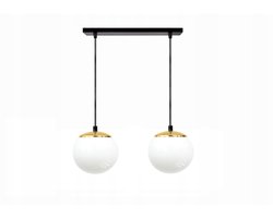 Dora II Hanglamp Goud/Zwart E27 2x60W - Moderne Stibllvols