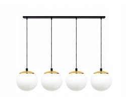 Dora II Hanglamp Goud/Zwart E27 4x60W - Stijlvolle Verlichting