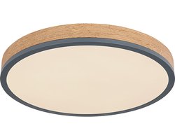 Dora Plafondlamp led CCT antraciet met mdf 45cm rond - Modern - Globo