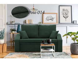 DORMA slaapbank 2-zits bank met slaapfunctie- opbergbank, rugkussens, slaapbank, 148 x 86 x 80cm ---poso014---