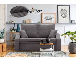 DORMA slaapbank 2-zits bank met slaapfunctie- opbergbank, rugkussens, slaapbank, 148 x 86 x 80cm ---poso022---