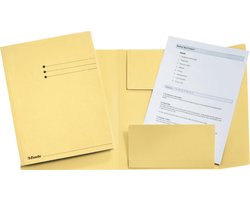 Dossiermap esselte manilla 3-klep geel