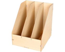 Dossierrek - Archiefrek Boekenplank - Bureau Organiseren - Opvouwbaar met Lagen - N.v.t. - Houtkleur
