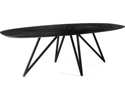 Dotan eettafel ovaal 240x110 cm - zwart