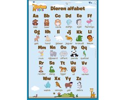 DotasToys Dieren Alfabet Poster – ABC Letters Leren – Educatieve Kinderposter A2 – Wanddecoratie Kinderkamer – 3-7 jaar