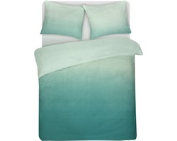 DoubleDry Dekbedovertrek My Design 100% Katoen - Lits Jumeaux 240x200 cm + 2 Kussenslopen - aqua