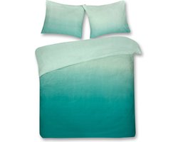 DoubleDry Dekbedovertrek My Design 100% Katoen - Tweepersoons 200x200 cm + 2 Kussenslopen - aqua
