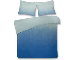 DoubleDry Dekbedovertrek My Design 100% Katoen - Tweepersoons 200x200 cm + 2 Kussenslopen - blauw