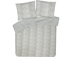 DoubleDry Dekbedovertrek My Design 100% Katoen - Tweepersoons 200x200 cm + 2 Kussenslopen - visgraad