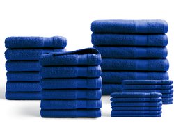 DoubleDry Handdoeken 30-delig set - Hotel kwaliteit 500 g/m2 - Klassiek Blauw