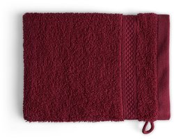 DoubleDry Hotel Washandjes 16 x 21 cm – Set van 6 – 100% Katoen 500 g/m2 – Zacht & Absorberend - Bordeaux Rood