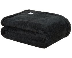 DoubleDry Teddy Fleece Deken - Ultrazacht - 130x170 cm - Zwart