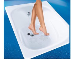 Douche Anti Slip Stickers - Badkuip Stickers - Veilig Douchen - Bloemen Design - 18 Stuks - Transparant