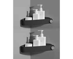 Douche Caddy 2-pack - Badkamer Hoekplank en Douche-Organizer met Zelfklevende Sticker voor Badkamer en Keuken