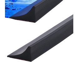 Douche dorpels - 2 meter - Anti water strip - Opvouwbare douchewaterdam - droge en natte scheiding - zwart - Sanitaire Waterstopper - TPE - douchedrempel waterstopbarrière en retentiesysteem en houdt water binnen de drempel