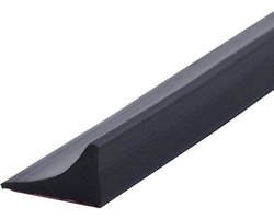 Douche dorpels - 2 meter - Anti water strip - Opvouwbare douchewaterdam - droge en natte scheiding - zwart - Sanitaire Waterstopper - TPE - douchedrempel waterstopbarrière en retentiesysteem en houdt water binnen de drempel