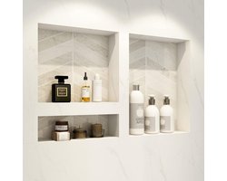 Douche Niche - Verzonken Plank - Douche Organiseren - Klaar Voor Tegels - 32x20 Inch - Geel