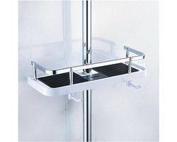 Douche-opbergrek - organizer voor badkamerbak - zwevende plank voor aan de muur zonder boren - huishoudelijke artikelen, gereedschap, badkameraccessoiresets