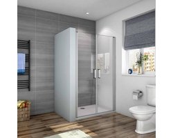 Douche Pendeldeur, 5 mm Helder Veiligheidsglas, Mat Grijs, 90X185cm