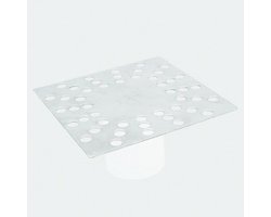 Douche Put Deksel Dyka - 15x15cm - RVS rooster - RVS