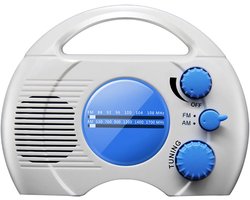 Douche Radio - Badkamer Radio - Ontspannen Douchen - Waterdicht Ontwerp - Compact Formaat - Blauw