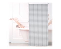 douche rolgordijn - semi-transparant - 120 x 240 cm - waterafstotend - bad & douche - wit-zwart
