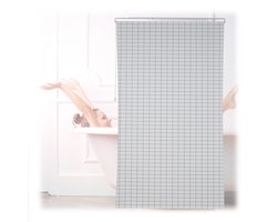 douche rolgordijn - semi-transparant - 140 x 240 cm - waterafstotend - bad & douche - wit-zwart