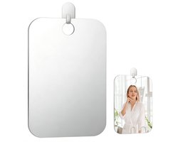 douche spiegel – Spiegel – Scheerspiegel – Condensvrij – Geen haken - 20 x 25 cm – Acryl – Zilver