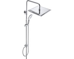 Douche Systeem - Regendouche Set - Dagelijks Douchen - XXL Hoofddouche - 30x30cm Vierkant - Chroom