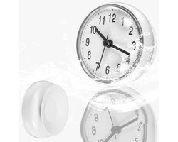 Douche Timer - Wit - 7.5*4.5*7.5 cm - Keukenklokken - Digitaal klok - Badkamerklok - Met uur- en minutenwijzer - Met zuignap - Wekker - Voor thuis, badkamer, toilet, keuken, hotel - ABS en PVC - Waterdichte doucheklok