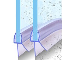 Doucheafdichting Gebogen - Spatbescherming voor Douchecabines 80 cm, Voor Glasdiktes 4-6 mm