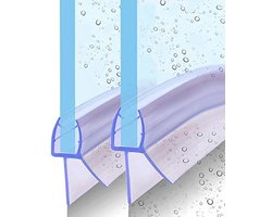 Doucheafdichting Gebogen - Spatbescherming voor Douchecabines 80 cm, Voor Glasdiktes 4-6 mm