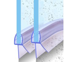 Doucheafdichting Gebogen - Spatbescherming voor Douchecabines 80 cm, Voor Glasdiktes 4-6 mm