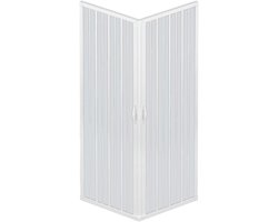 Douchecabine 80 x 100 cm met centrale opening en vouwdeuren