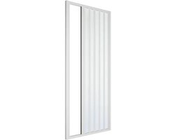 Douchecabine Deur - Uittrekbaar PVC - Badkamer Vernieuwing - Vouwdeur Mechanisme - 120 x 140 cm - Wit