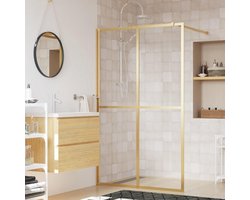 Douchecabine - Inloopdouche - Badkamer Vernieuwen - Veiligheidsglas - 118 x 195 cm - Goud