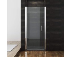 Douchecabine met bak - Douchewand douchedeur - Badkamer vernieuwen - Compleet met bak - 90x70x185 cm - Transparant