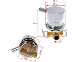 Douchecabine Mixer Warm Koud Water Mengkraan Mixer Twee In Een Uit Kraan G1/2 "Voor Douche