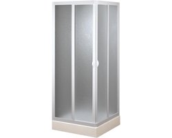 Douchecabine PVC - Douchehoek - Badkamer Vernieuwen - Anti-kalk coating - 80x80x185 cm - Wit