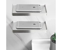 Douchecaddy zonder boren - Roestvrijstalen wandplank 19cm voor badkamerorganizer