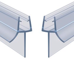 Douchedeur Afdichting - Glasafdichting Rubber - Badkamer Droog Houden - Schimmelwerend Materiaal - 40 CM 2 STUKS - Transparant