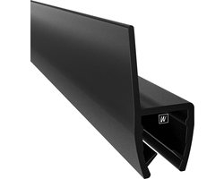 Douchedeur Afdichting - Glasafdichting Rubber - Badkamer Droog Houden - UV en Schimmelbestendig - 200 cm Lengte - Zwart
