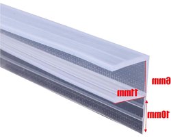 Douchedeur Afdichting - Glasdichting Strip - Waterdicht Maken - Flexibele Rubber - 2 Meter - Transparant