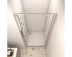 Douchedeur draaideur 100x185cm 5mm veiligheidsglas,profiel van glanzend chroom.