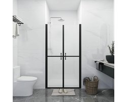 Douchedeur Inloop - Inloopdouche - Badkamer Inrichten - Mat Veiligheidsglas - 88-91 cm - Zwart
