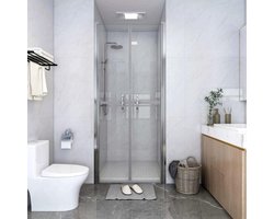 Douchedeur Inloop - Inloopdouche Glas - Badkamer Vernieuwen - Veiligheidsglas ESG - 81x190 cm - Zilver