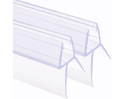 Douchedeurafdichting - Badkamer Afdichting - Douchecabine Afdichten - Verlengde Rubberen Lip - 2 x 100 cm - Transparant