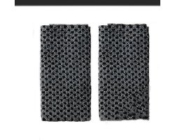 Douchedoek - 2 Stuks - Lange Badhanddoeken - Opvouwbaar - Polyester - Effectieve Reiniging - Rugwasmachine voor douche - Badhanddoek van mesh - Extra Lange Exfoliërende Washand - 26 X 100 Cm - Zwart